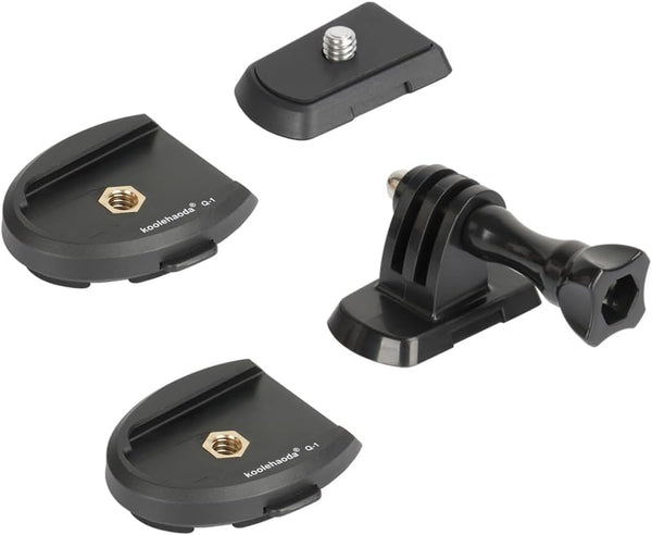 koolehaoda Quick Release Plate Adapter, Action Camera Accessories 2-Pack for GoPro, Selfie Stick, Tripod, and More