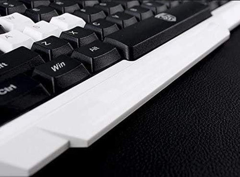 UniFire V60 Waterproof 2.4G Wireless Gaming Keyboard with Mouse DPI Control for Desktop PC Laptop Combos (White)