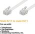 Uvital 100 Feet Telephone Landline Extension Cord Cable with Standard RJ-11 6P4C Plugs (White 30.5M, 1 Pack)