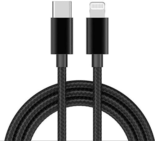 Apple MFi Certified 4FT USB C to Lightning Cable (Black) for iPhone X/XS/XR/XS Max/8/8 Plus, compatible with Type C