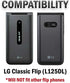 Nakedcellphone Case for LG Classic Flip, Black Protective Snap-On Hard Shell Cover with Grid Texture for LG Classic