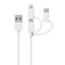 3 in 1 Charge & Sync Cable for Phone 15/14, iPad, HTC, LG, Samsung Galaxy, Sony Xperia and More (2 Pack, 3.4ft)