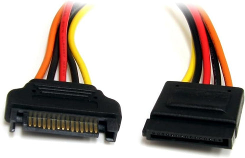 12in SATA Power Extension Cable - Male to Female Extender - 12 Inch SATA Power Extension Cord
