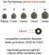 Earphones Plus 6 Pr Black Extra Large Ear Tips Replacement Ear Tips for in Ear Earbud Earphones