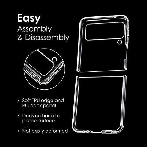 Clear Shockproof Case for Samsung Galaxy Z Flip 3, Slim Thin Protective Silicone Cover for Flip3 5G Phone