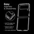 Clear Shockproof Case for Samsung Galaxy Z Flip 3, Slim Thin Protective Silicone Cover for Flip3 5G Phone