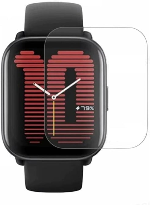 5Pcs Hydrogel Screen Protector for Amazfit Active - 1.75" Smartwatch Soft HD Clear TPU Film, Easy Installation