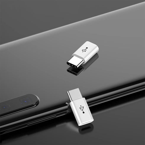 Micro USB to USB C Adapter (4 Pack), Micro-USB Female to USB-C Male OTG Adapter for Samsung, LG, Huawei