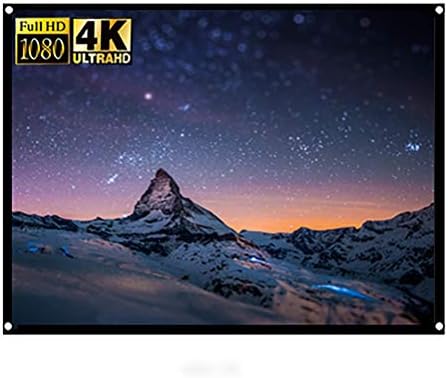 Eboxer Projector Screen, 60 Inch, 4:3, Foldable, Double Sided, for Home Theater Indoor