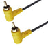 Elbow (15cm 2PCS) RCA Audio Cable Gold-Plated RCA line Lotus Male and Male Extension Lotus AV Video Cable Projector