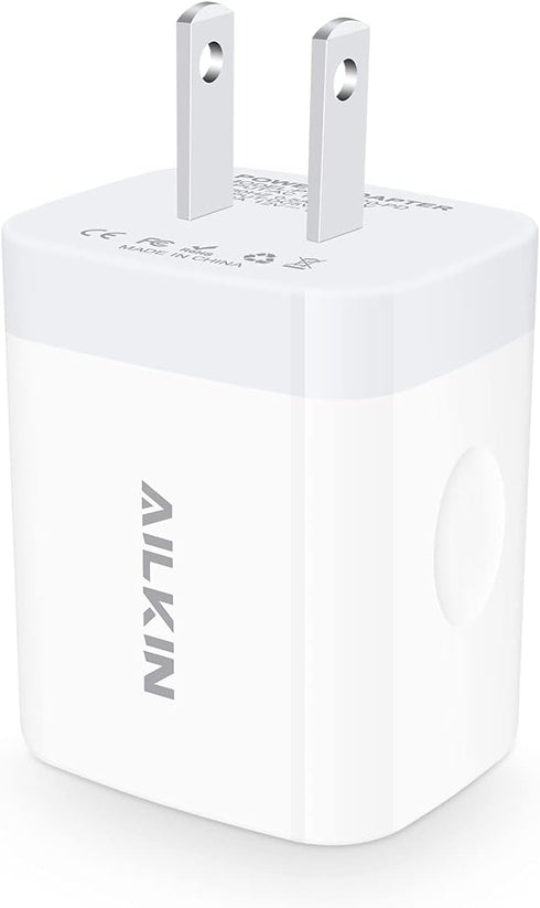 USB C Charger Block, 20W PD Wall Charger C Type Fast Charging Station Power Adapter USB Plug Brick Cube Box for iPhone