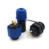 2Pin Aviation Connector Plug and Socket, Waterproof Power Connector, Panel Mount 13mm, IP67