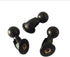 2 Pack 1/4 inch to 17mm Ball Mount Adapter, Swivel Bolt for Tripod Selfie Grip Stand, Tablet Clip Cradles (Black)