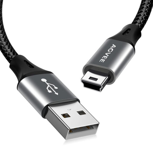 AGVEE 2 Pack 3ft Replacement Charger Data Cable for Garmin Nuvi GPS, TI-84 Plus/CE/C, Blue Yeti USB Microphone, Dark