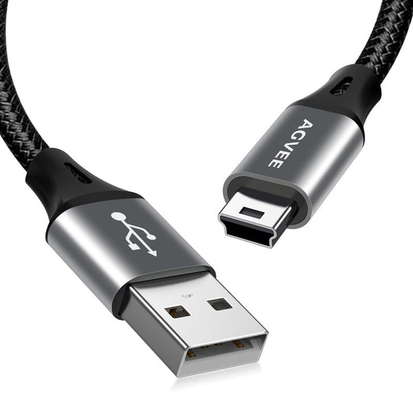 AGVEE 2 Pack 3ft Replacement Charger Data Cable for Garmin Nuvi GPS, TI-84 Plus/CE/C, Blue Yeti USB Microphone, Dark