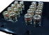 Black Speaker Wall Plate 16 Post for 8 Speakers, Color Coded for Home Theater System