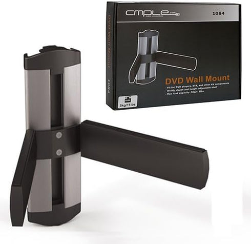 Cmple- Adjustable Wall Mount Shelf for DVD Player, DSS Receiver, Blu-Ray, Media,