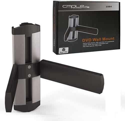 Cmple- Adjustable Wall Mount Shelf for DVD Player, DSS Receiver, Blu-Ray, Media,