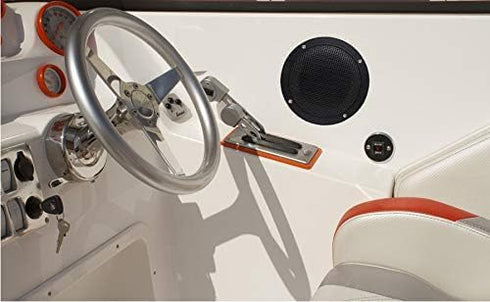 Herdio 4 Inches Waterproof Marine Ceiling Speakers - 160 Watts Power, Low Profile Design, 1 Pair (Black)