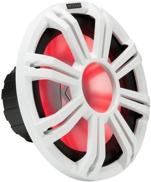 Kicker KMG10 10-Inch Grille for KM10 and KMF10 Subwoofer, LED, White