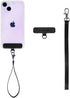 Smartish Phone Wristlet - Case Clinger, Universal iPhone Holder with Detachable Wrist Strap Loop - Black Vegan Leather