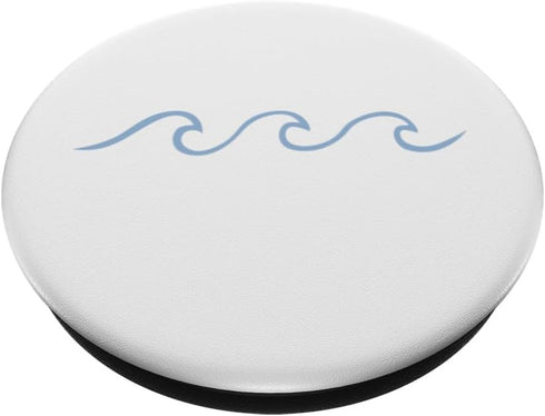aesthetically pleasing one line art wave minimalist surf PopSockets Standard PopGrip