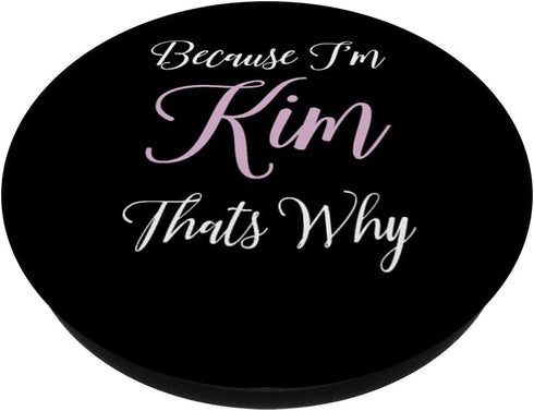 Kim Name Personalized Cute Pink Girl Custom Swappable PopSockets PopGrip