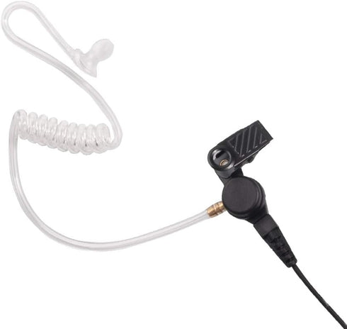 Walkie Talkie Earpiece Headset with Mic PTT for Kenwood Puxing Wouxun Hytera Two Way Radio 2 pin with Nipple Covert Acoustic Tube,2 Pack