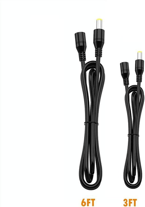 Belker 12 Volt Power Extension Cable Cord for CCTV IP Security Camera, 2 Pack DC 5.5mmx2.1mm Extension Power Adapter