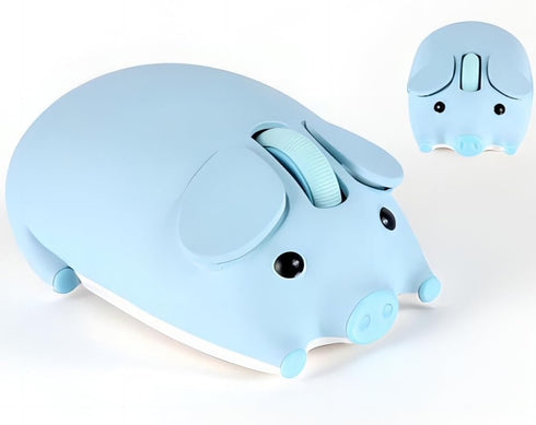 SHARE SUNSHINE Wireless Mouse Cute Pig Bluetooth & USB Dual Mode Mice,Silent Portable Compact