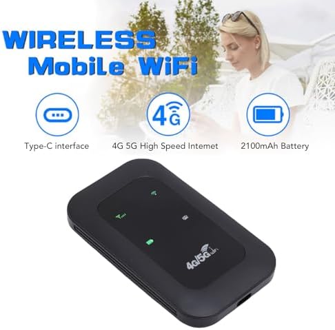 Zunate 4G 5G 300Mbps 10 3200mAh LTE Mobile WiFi Hotspot for Travel, High Speed Portable Router, Supports Devices, SIM