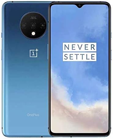 Battery Back Cover Rear Panel Glass + Camera Lens Replacement for OnePlus 7T (6.55inch, Glacier Blue)