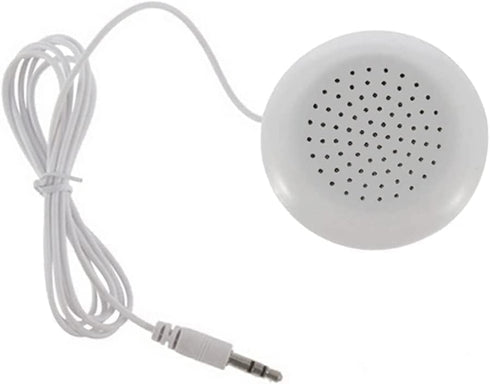 Portable 3.5mm Mini Pillow Speaker, Outdoor Stereo Speaker for iOS, Android, MP3, MP4, White