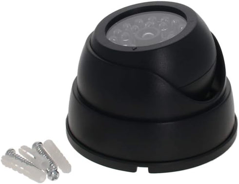 Othmro Fake Security Camera, Plastic Dummy Dome CCTV, Battery Powered Surveillance System for Home, Black 1Pcs