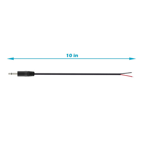 Fancasee 10 Pack 3.5mm Male Plug to Bare Wire Open End TS 2 Pole Mono Audio Cable Repair Connector