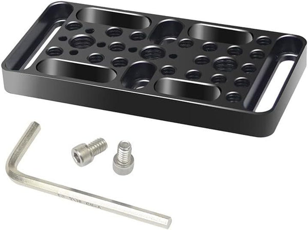 Cheese Plate Camera Mounting Plate with 1/4"& 3/8" Universal Type Positioning Hole Expansion for Quick Mounting