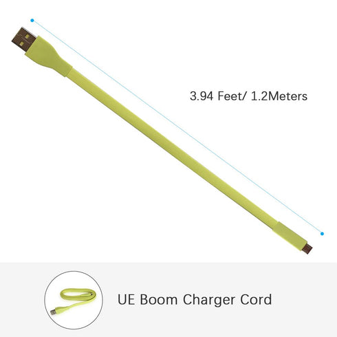 Cord Replacement for UE Boom Charger 1.2m USB Charging Cable for Logitech Ultimate Ears Boom 3/MEGABOOM 3 (2 PCS,