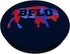 BFLO Red and Blue Brush Strokes Bison Buffalo NY Graphic PopSockets Standard PopGrip