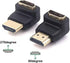 VCE HDMI 90 and 270 Degree Adapter 2-Pack, Right Angle HDMI Male to Female L Adapter Connector 3D&4K Supported