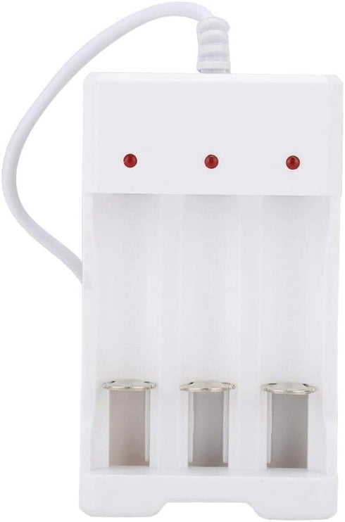 Portable Universal Rechargeable 3.6V Smart Charger for AA and AAA Batteries, Three Slots