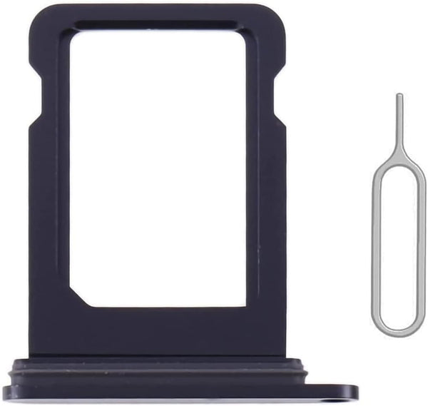 SIM Card Tray Holder Slot Replacement for iPhone 13 (Midnight/Black) with Waterproof Rubber Ring and Eject Pin (Single