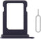 SIM Card Tray Holder Slot Replacement for iPhone 13 (Midnight/Black) with Waterproof Rubber Ring and Eject Pin (Single