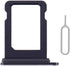 SIM Card Tray Holder Slot Replacement for iPhone 13 (Midnight/Black) with Waterproof Rubber Ring and Eject Pin (Single