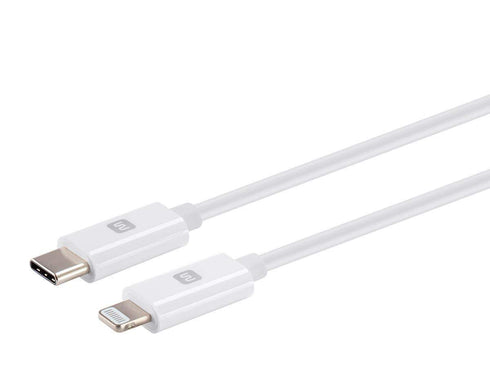 Monoprice Apple MFi Certified Lightning to USB Type-C Rapid Charge and Sync Cable - Compatible with iPhone 13, Pro, Pro Max, AirPods Pro, iPad with Lightning Connector, 6 Feet, White - Select Series