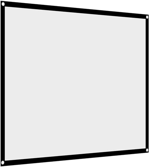 Yosoo Health Gear 16:9 40 120 inches (72in) Projection Screen Indoor Outdoor Projector Curtain, Thicken Portable White