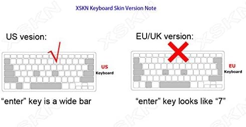 XSKN Hebrew Israel Language Black Silicone Keyboard Skin for 2015 and Earlier MacBook Air 13, Pro 13 15 17 inch