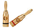 4 Pairs 8 Plugs Gold Plated Speaker Banana Plugs Open Screw Type Brass Connector for Home Theater