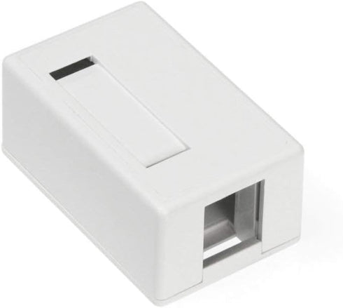 Leviton 41089-1WP 1-Port QuickPort Surface Mount Housing - White (Pkg of 5)