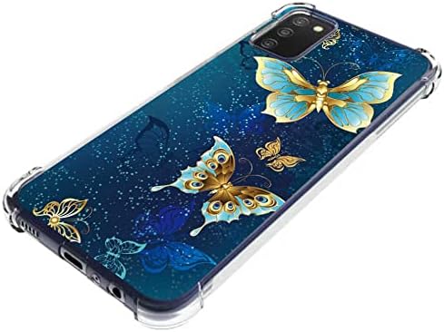 Galaxy A03S Case, Slim Flexible TPU Shock Absorption Rubber Soft Silicone Cover for Girls (Butterfly)