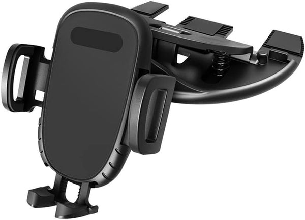 Car Phone Holder for CD Slot, Magnetic or One Button Release, 360° Rotation, Silicone Pad Protection, Compatible with